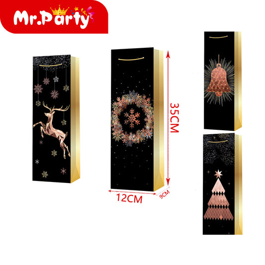 Bolsa de vino con estampado en caliente 175 piezases 12 x 35 (12paquetes)