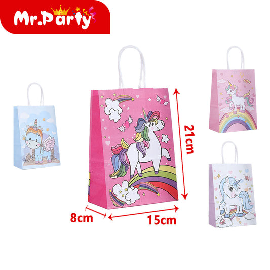 Bolsa de papel kraft de unicornio 21*15*8 (12paquetes)