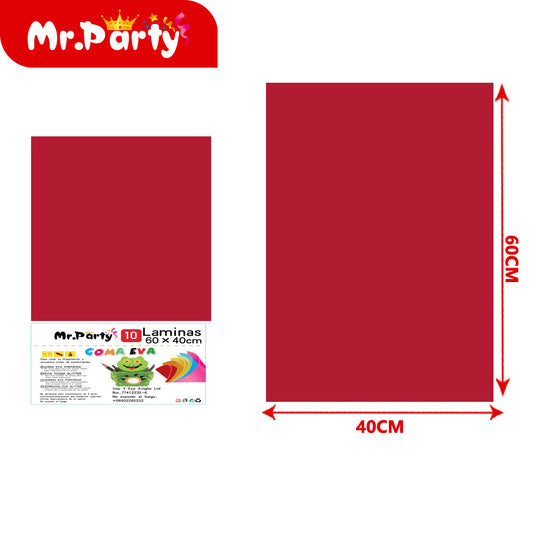 10 esponjas comunes de 40 x 60 cm color rojo brillante (12paquetes)