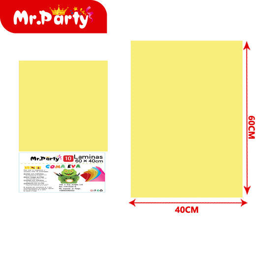 10 esponjas comunes de 40 x 60 cm color amarillo ganso 08 (12paquetes)