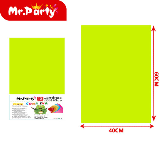 10 esponjas comunes de 40 x 60 cm color verde fruta 010 (12paquetes)