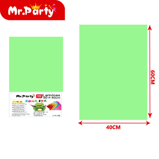 10 esponjas comunes de 40 x 60 cm color verde 024 (12paquetes)