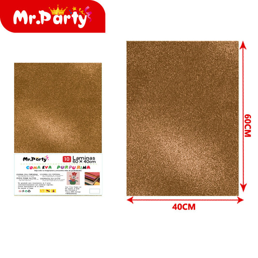 10 esponjas de polvo dorado de 40 x 60 cm color cobre 028 (12paquetes)