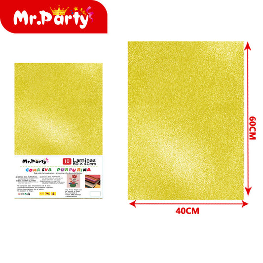 10 esponjas de polvo dorado de 40 x 60 cm color amarillo 030 (12paquetes)