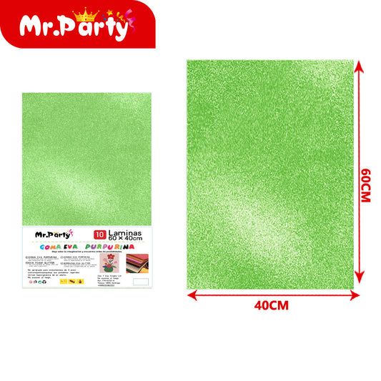 10 esponjas de polvo dorado de 40 x 60 cm color verde tierno (12paquetes)