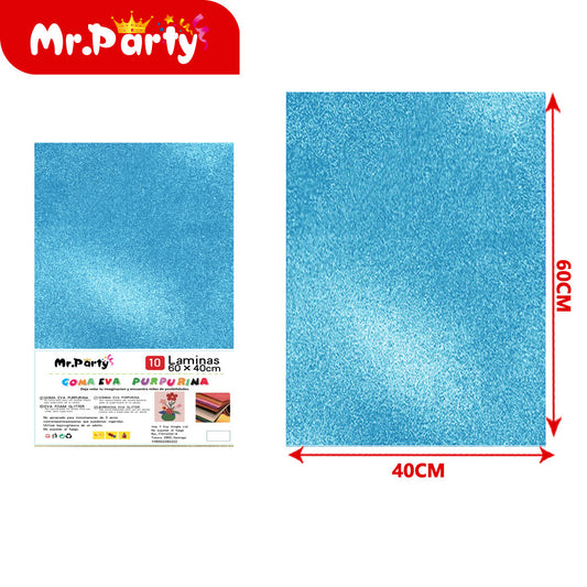 10 esponjas de polvo dorado de 40 x 60 cm color azul cielo 0 (12paquetes)