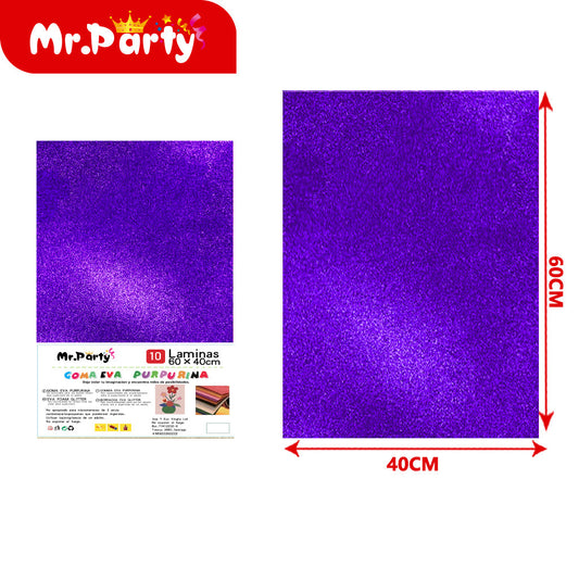 10 esponjas de polvo dorado de 40 x 60 cm color morado oscur (12paquetes)