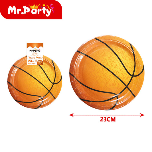 T007 baloncesto placa de 9 pulgadas 6 piezas (12paquetes)