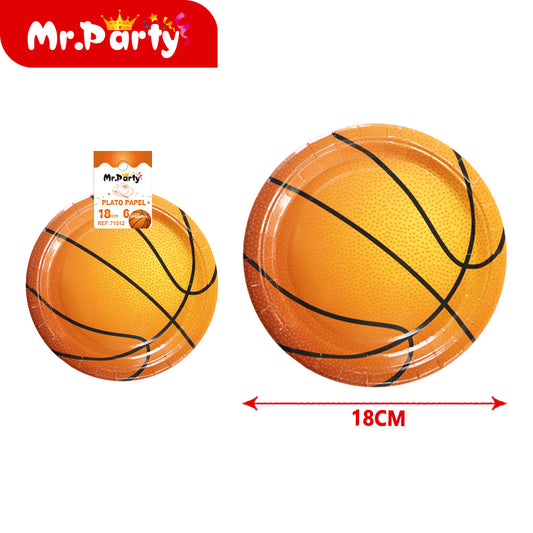 Plato de baloncesto t007 de 7 pulgadas 6 piezas (12paquetes)
