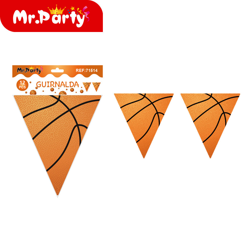 T007 banderín de baloncesto (6 piezas) (12paquetes)