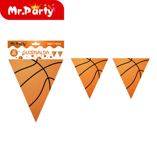 T007 banderín de baloncesto (6 piezas) (12paquetes)