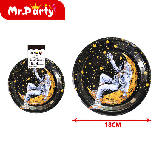 Placa de 7 pulgadas t102 starry sky astronaut (6 piezas) (12paquetes)