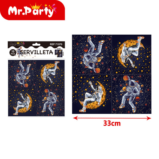 T102 papel de seda con diseño de astronauta del cielo estrel (12paquetes)