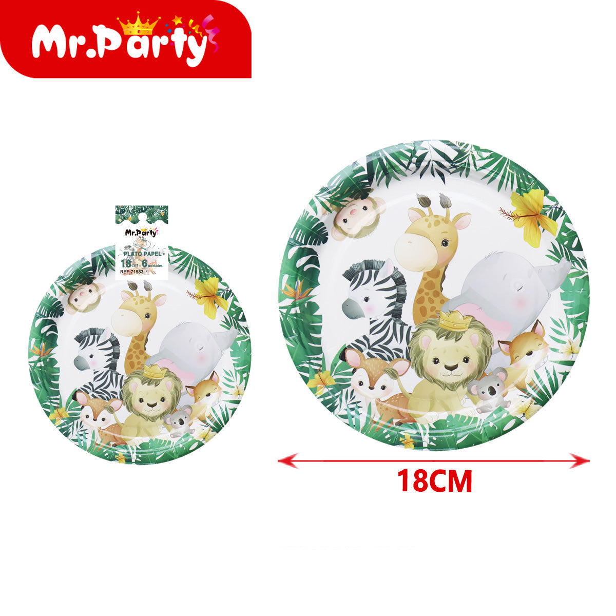 Decoración de fiesta selva safari con variantes para mesa y ambientación de cumpleaños infantil