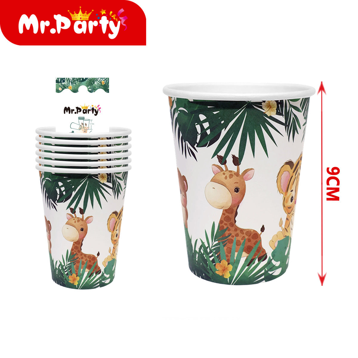 Decoración de fiesta selva safari con variantes para mesa y ambientación de cumpleaños infantil