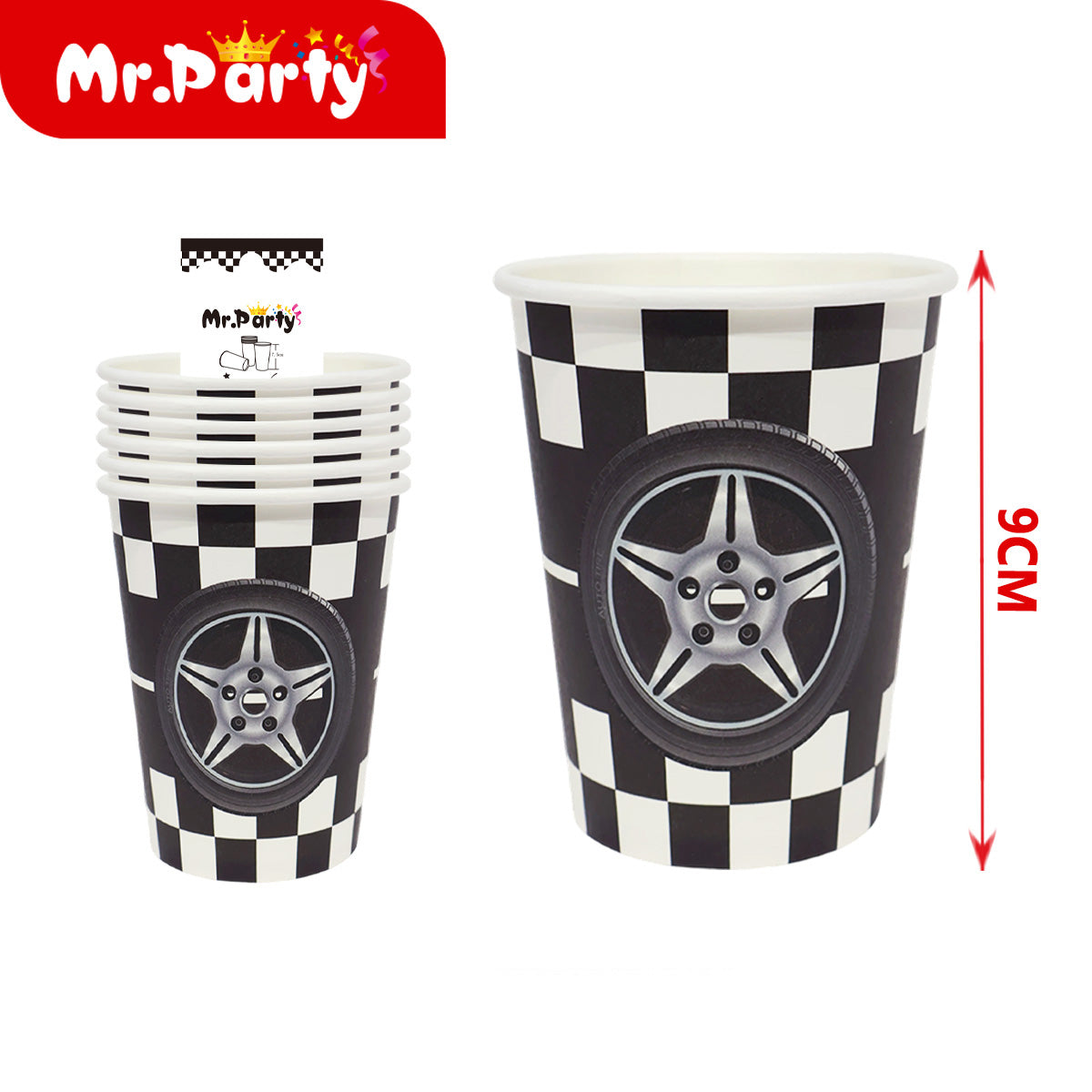 Decoración de fiesta carreras racing con variantes para mesa principal y cumpleaños temático infantil