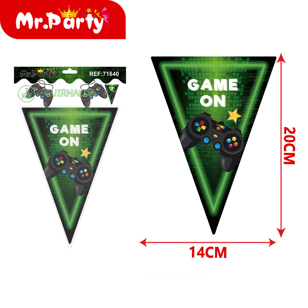 Decoración de fiesta Game On estilo videojuegos con variantes para mesa y cumpleaños temático gamer