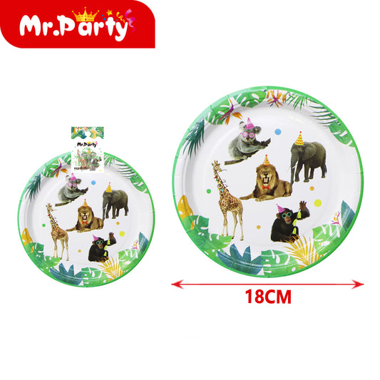 Set de fiesta selva animales tropical jungla presentación surtida para cumpleaños infantil temático