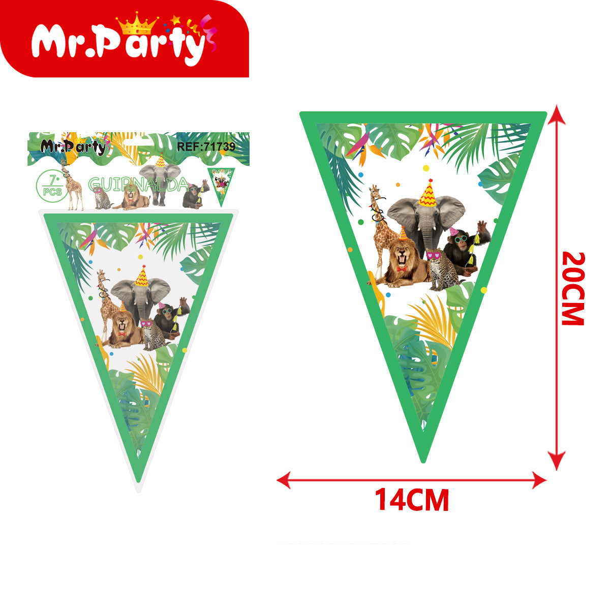 Set de fiesta selva animales tropical jungla presentación surtida para cumpleaños infantil temático