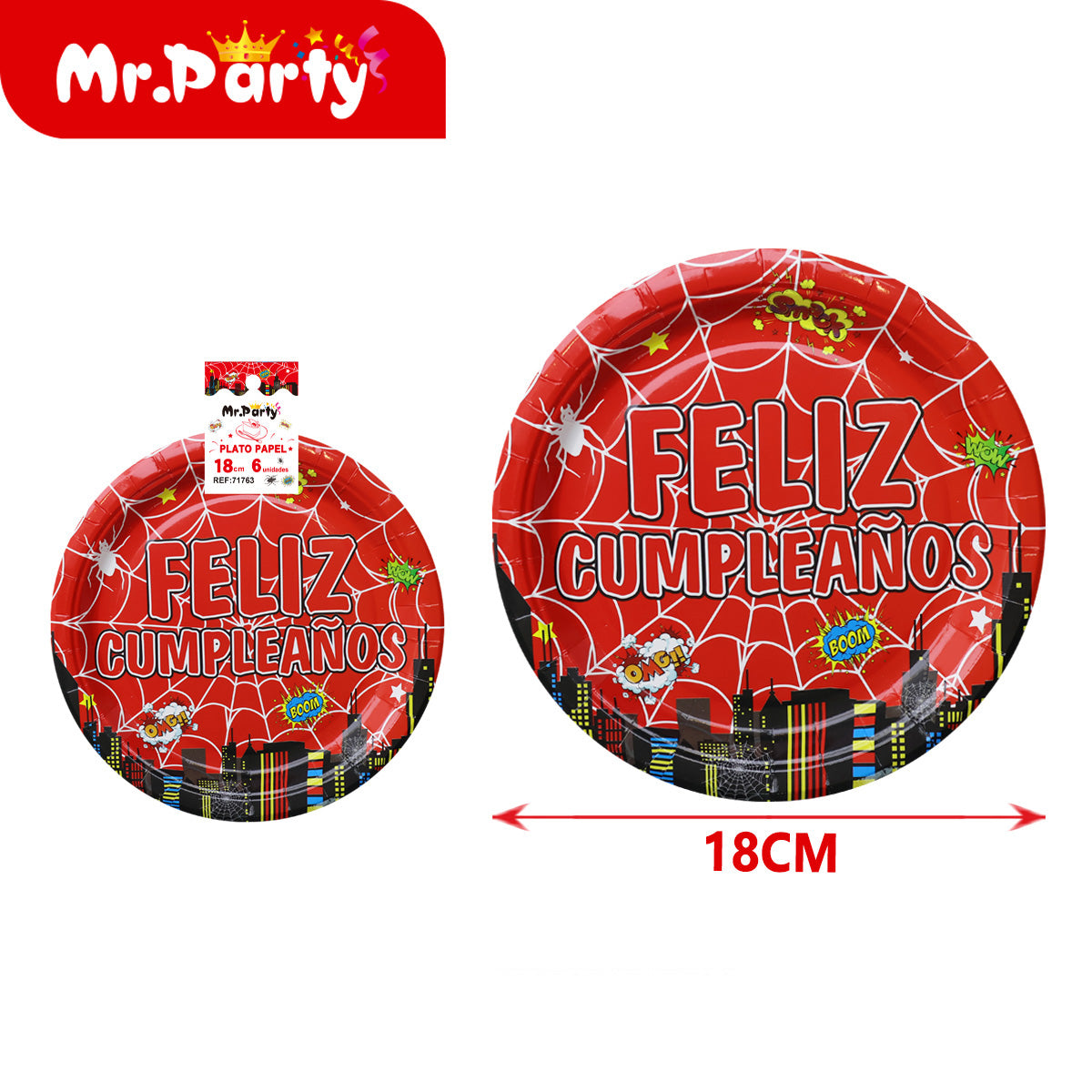 Set de fiesta superhéroe rojo presentación surtida para cumpleaños infantil y mesa de decoración temática