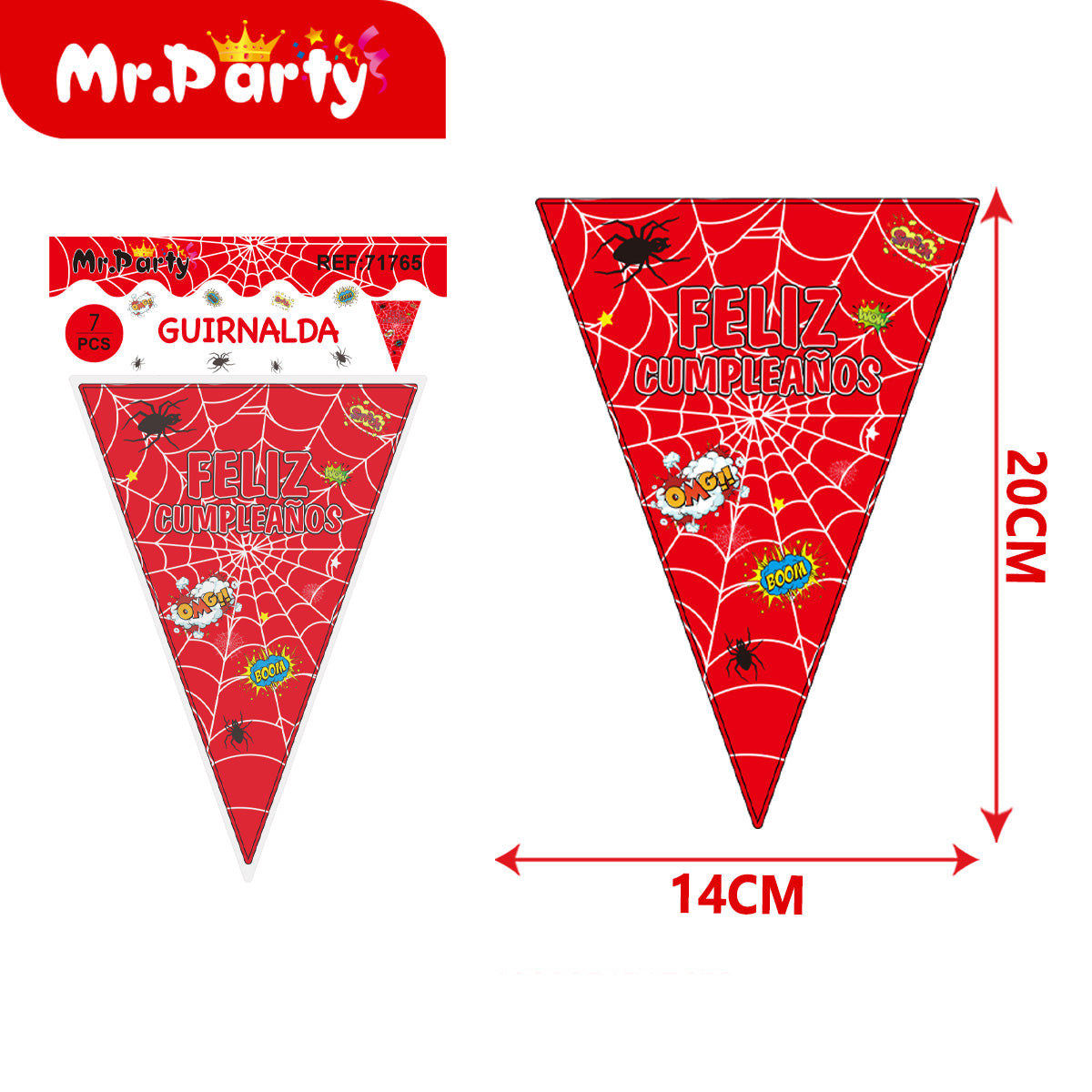 Set de fiesta superhéroe rojo presentación surtida para cumpleaños infantil y mesa de decoración temática