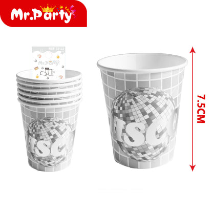 Vasos de Papel Disco 7.5 cm | Set para Fiesta y Cumpleaños | Desechables Mr. Party 🪩🥤🎉