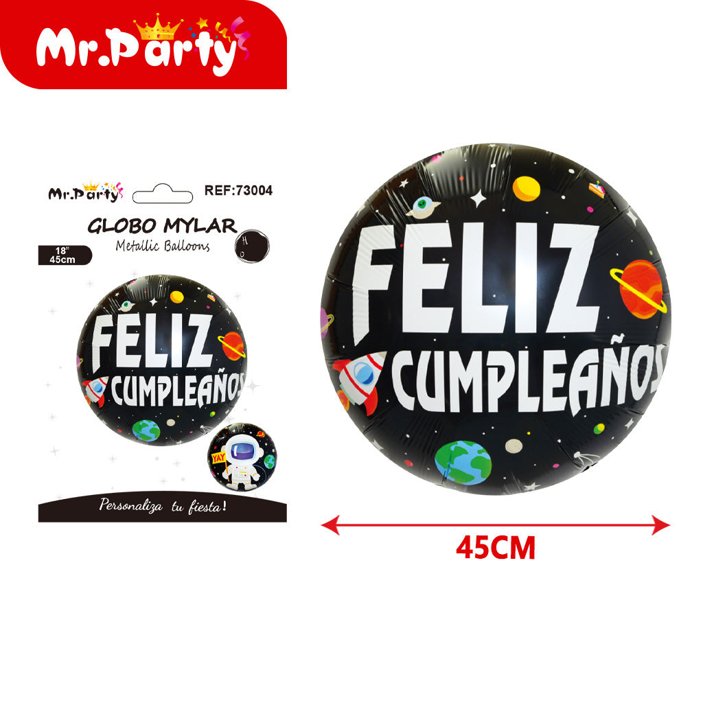 🎉 Globo Mylar “Feliz Cumpleaños” 45 cm Mayoreo 12pzas – Diseños Súper Festivos
