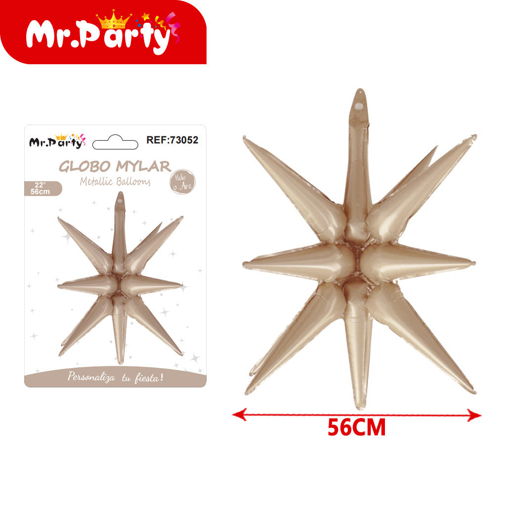 Globo Estrella 3D Mylar 56 cm – ¡Brilla Toda la Fiesta!