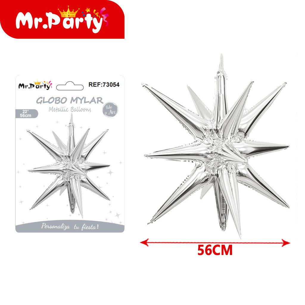 Globo Estrella 3D Mylar 56 cm – ¡Brilla Toda la Fiesta!