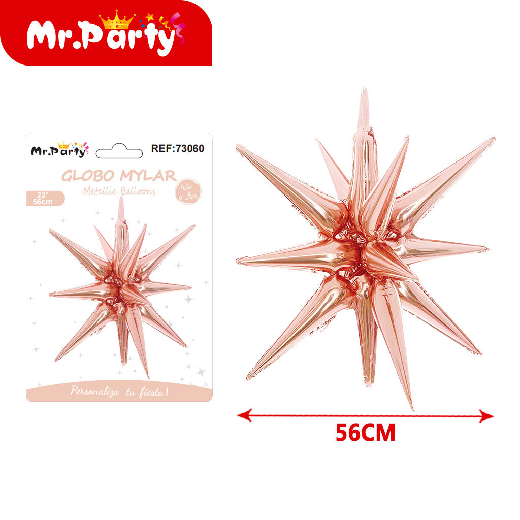 Globo Estrella 3D Mylar 56 cm – ¡Brilla Toda la Fiesta!