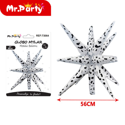 Globo Estrella 3D Mylar 56 cm- mayoreo 12 pzas  – ¡Brilla Toda la Fiesta!