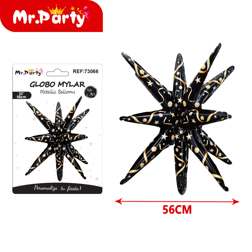 Globo Estrella 3D Mylar 56 cm – ¡Brilla Toda la Fiesta!