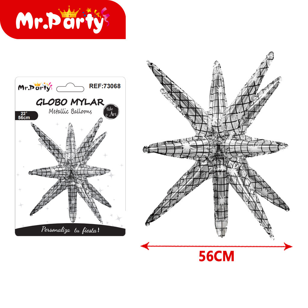 Globo Estrella 3D Mylar 56 cm – ¡Brilla Toda la Fiesta!