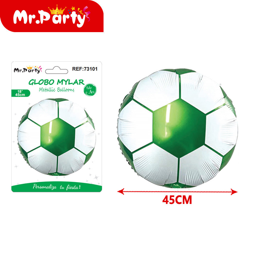 🏆⚽ Globos Mylar Deportivos Mr. Party | Balón de Fútbol, Trofeo #1 y “Happy Birthday” 🎈✨