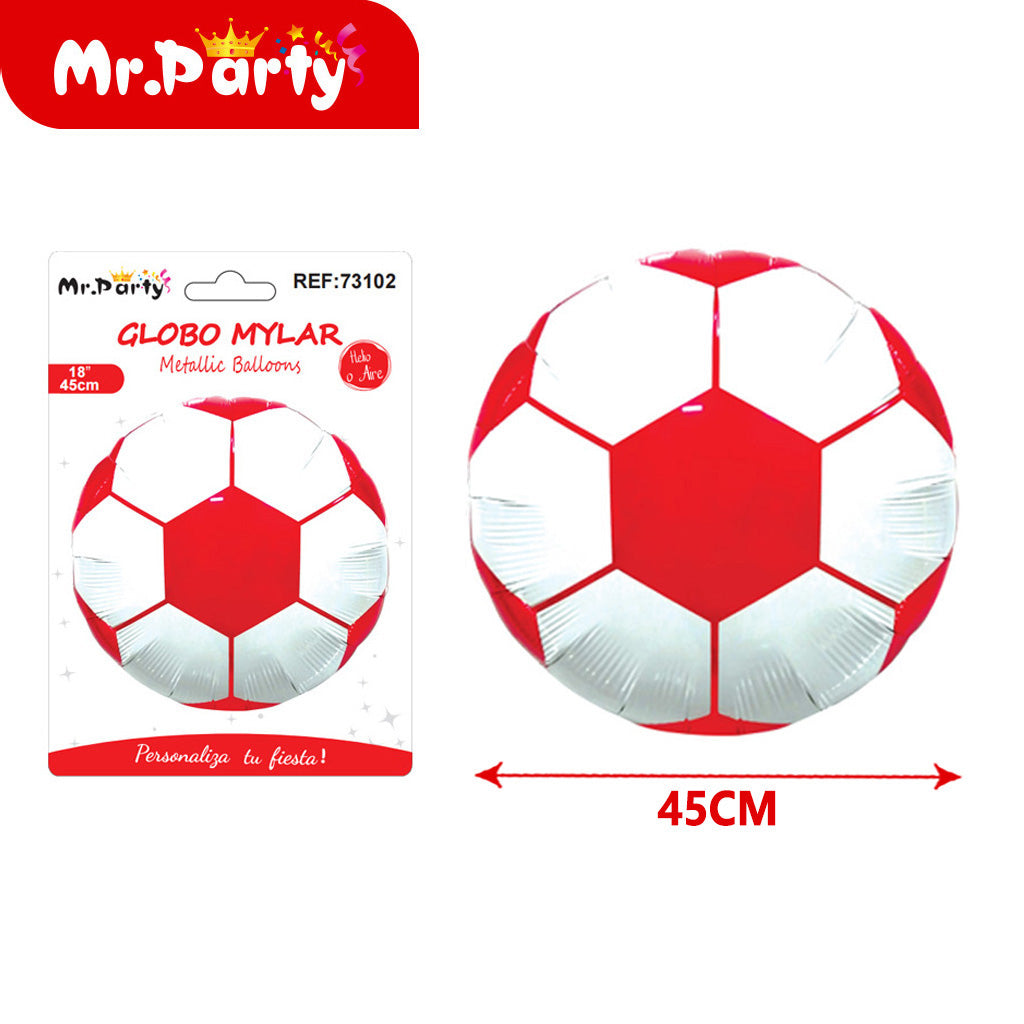🏆⚽ Globos Mylar Deportivos Mr. Party | Balón de Fútbol, Trofeo #1 y “Happy Birthday” 🎈✨