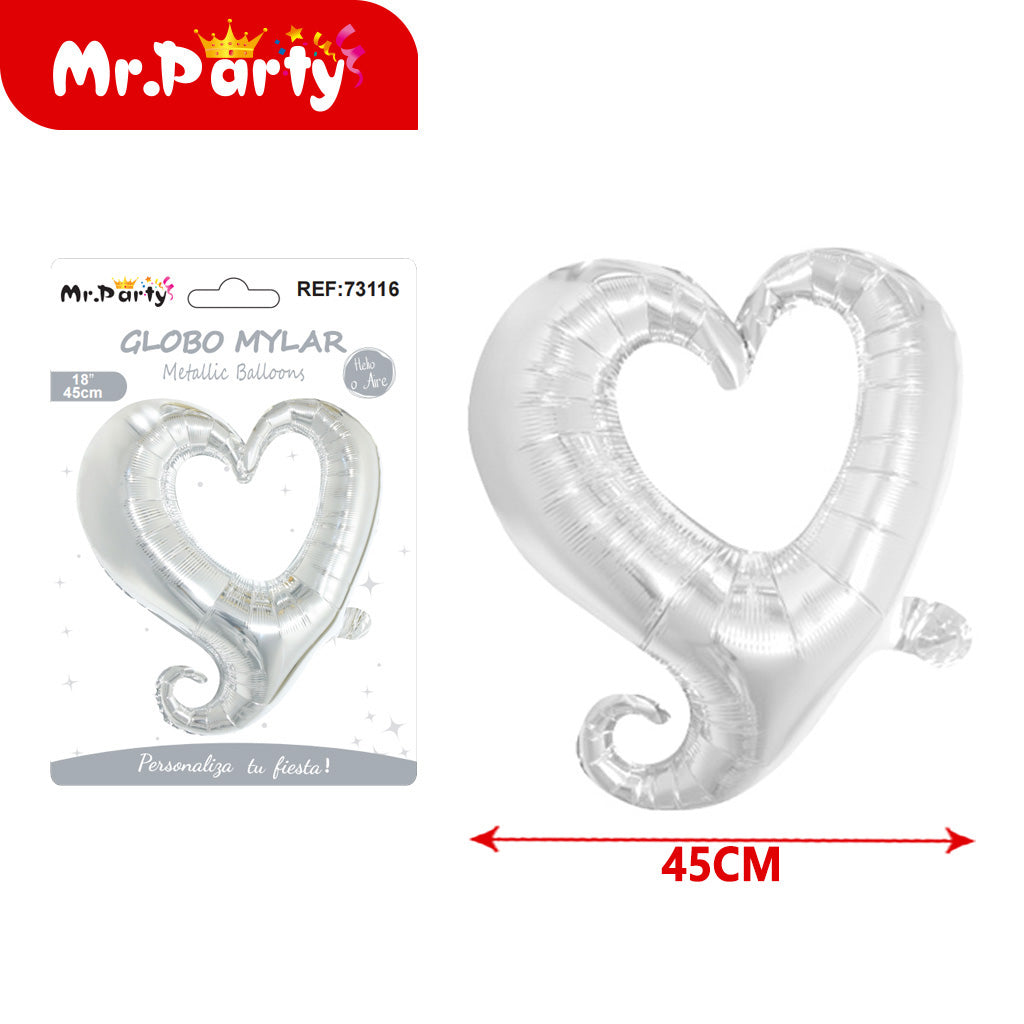 Globo Mylar Corazón & Estrella Gigante – Mayoreo 12 pzas - Amor, San Valentín y Aniversarios