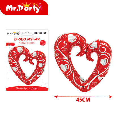 Globo Mylar Corazón & Estrella Gigante – Mayoreo 12 pzas - Amor, San Valentín y Aniversarios