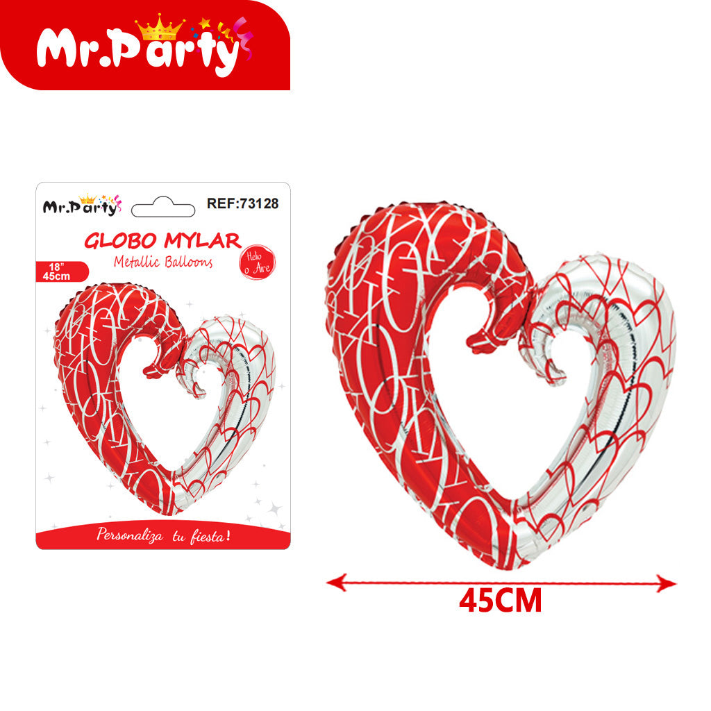 Globo Mylar Corazón & Estrella Gigante – Mayoreo 12 pzas - Amor, San Valentín y Aniversarios