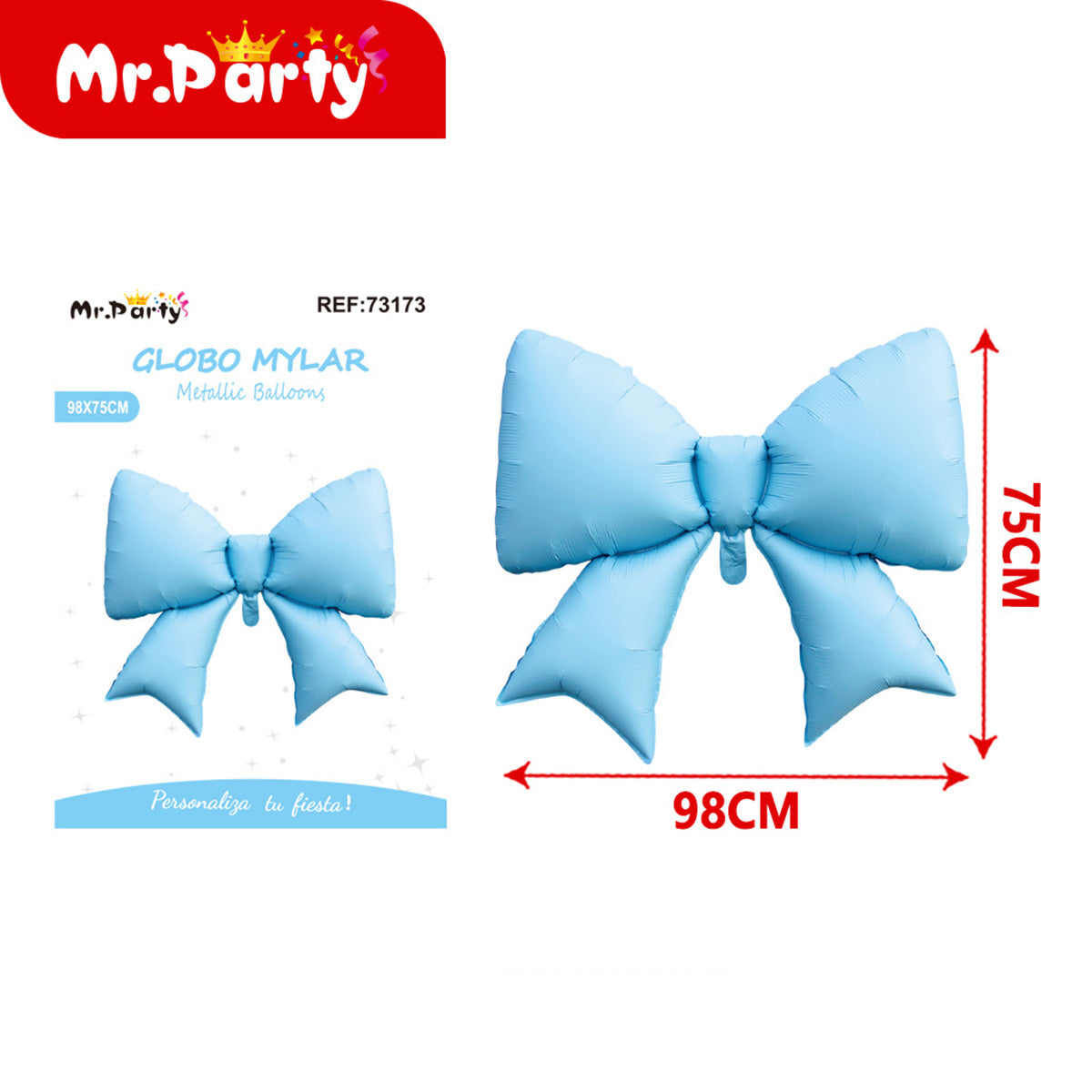 Moño Gigante Mylar 98×75 cm 🎀 Globo Metálico XL para Decoración