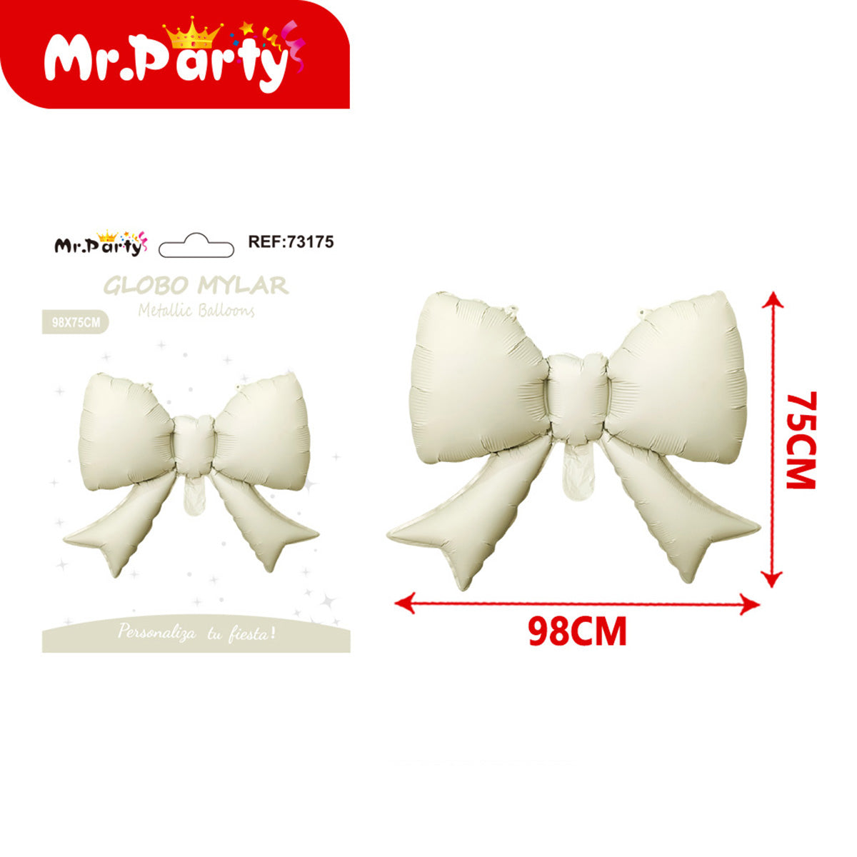 Moño Gigante Mylar 98×75 cm 🎀 Globo Metálico XL para Decoración