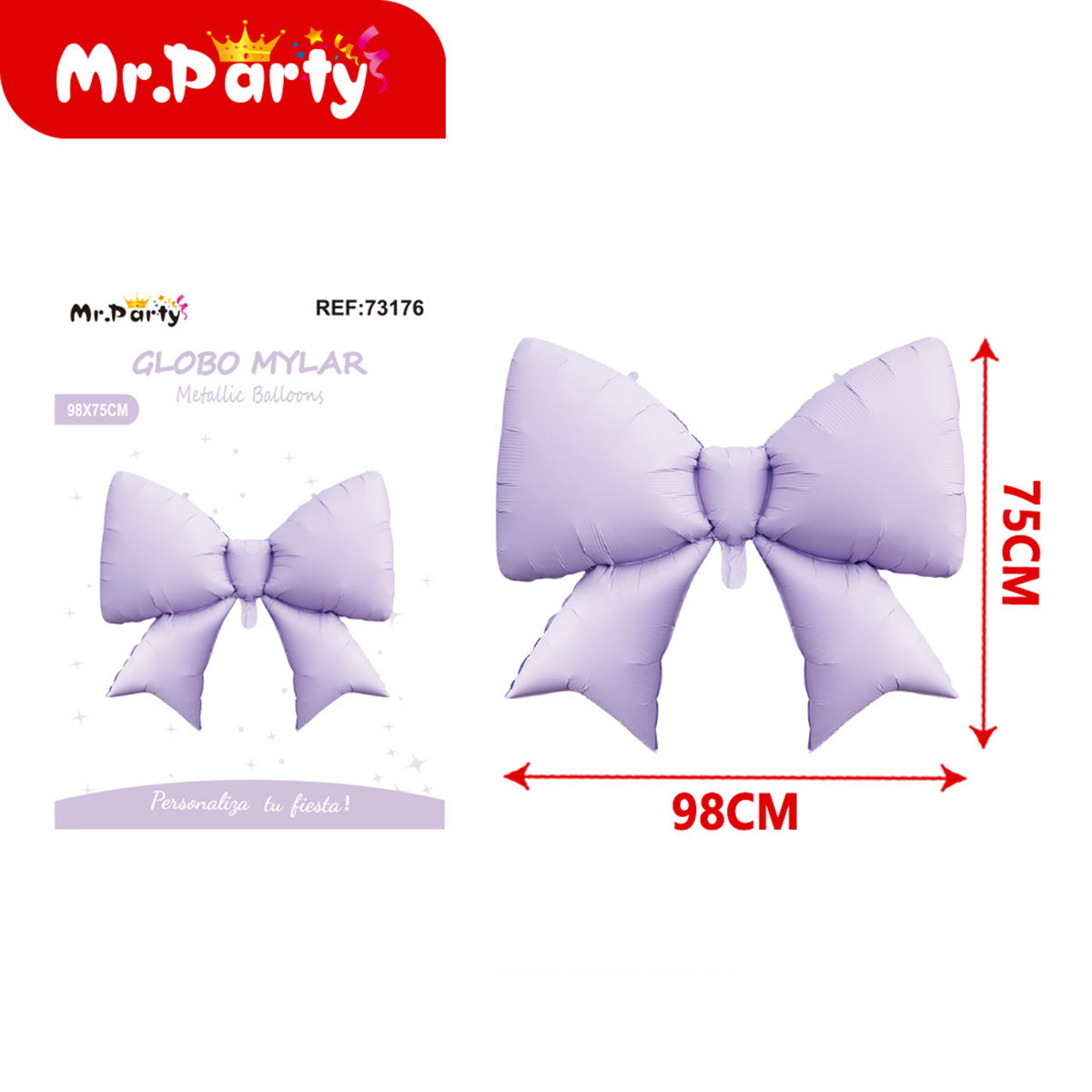 Moño Gigante Mylar 98×75 cm 🎀 Globo Metálico XL para Decoración