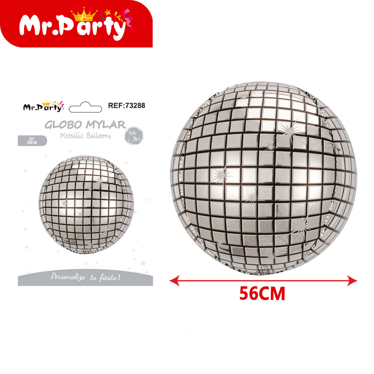 🎉 Globo Mylar Bola Disco & Esfera Retro 3D – Brilla tu Fiesta al Máximo ✨