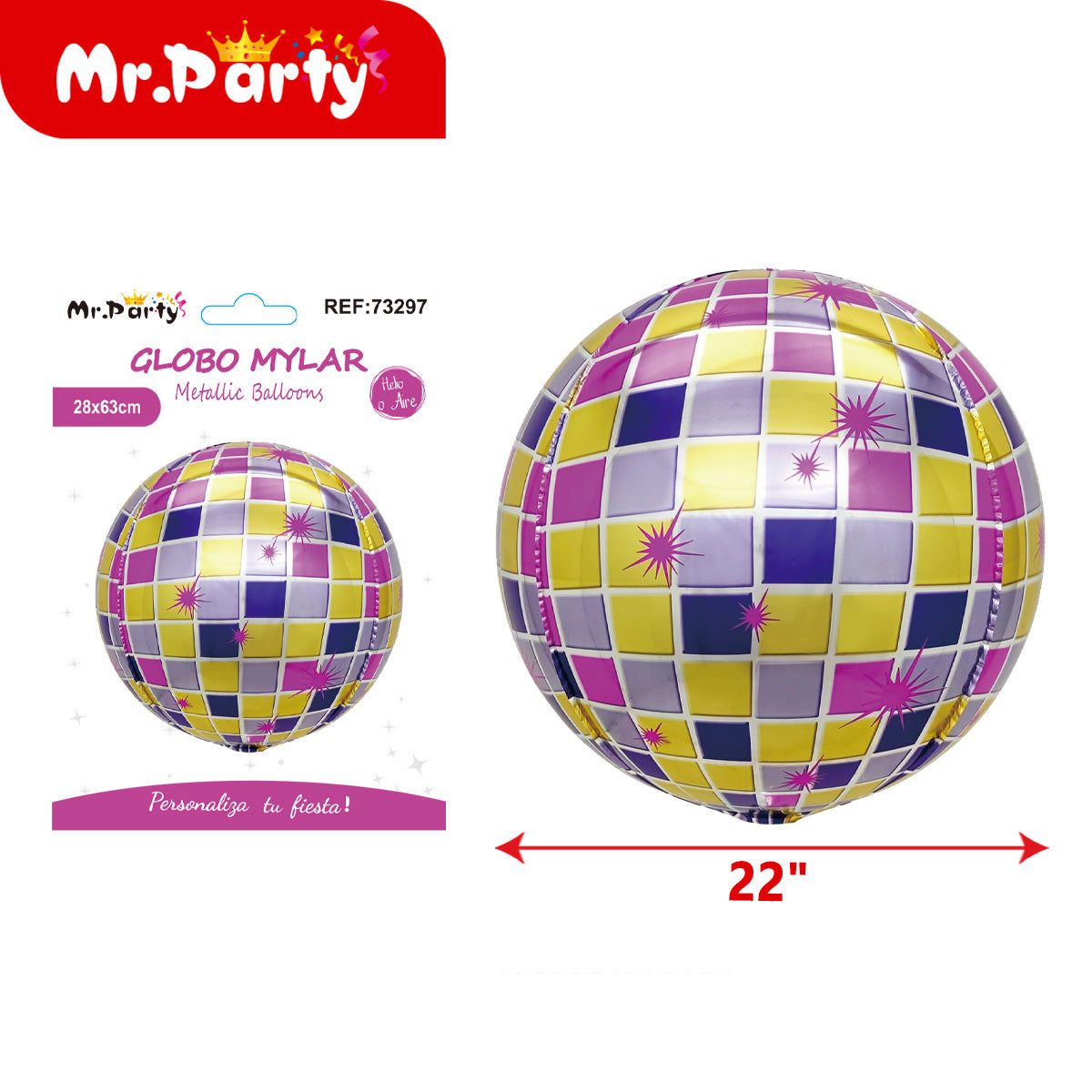 🎉 Globo Mylar Bola Disco & Esfera Retro 3D – Brilla tu Fiesta al Máximo ✨
