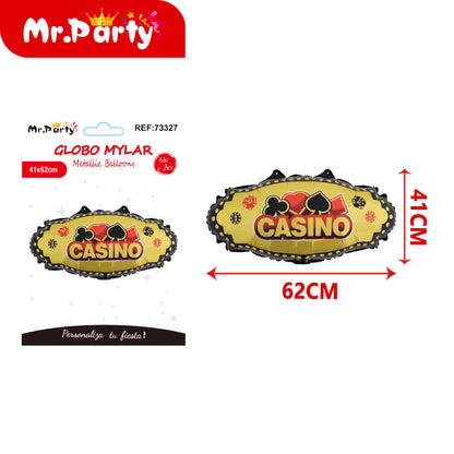 🎉 Globos Mylar Casino & Dinero Mr. Party – Billetes, Cartas, Corazones y Más ✨