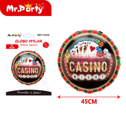 🎉 Globos Mylar Casino & Dinero Mr. Party – Billetes, Cartas, Corazones y Más ✨