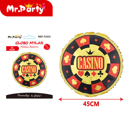 🎉 Globos Mylar Casino & Dinero Mr. Party – Billetes, Cartas, Corazones y Más ✨