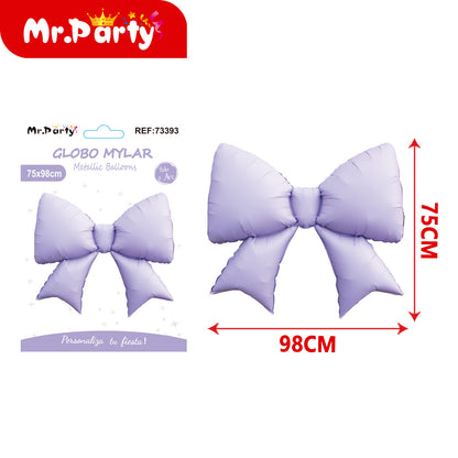 🎀 Globo Mylar Moño Gigante 98cm | Globo Metálico para Decoración | Helio o Aire ✨