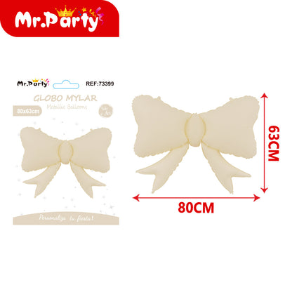 🎀 Globo Mylar Moño Gigante 98cm | Globo Metálico para Decoración | Helio o Aire ✨