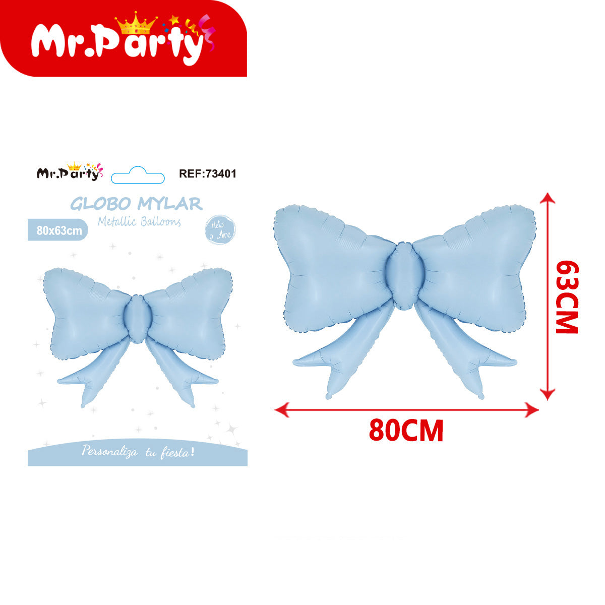 🎀 Globo Mylar Moño Gigante 98cm | Globo Metálico para Decoración | Helio o Aire ✨