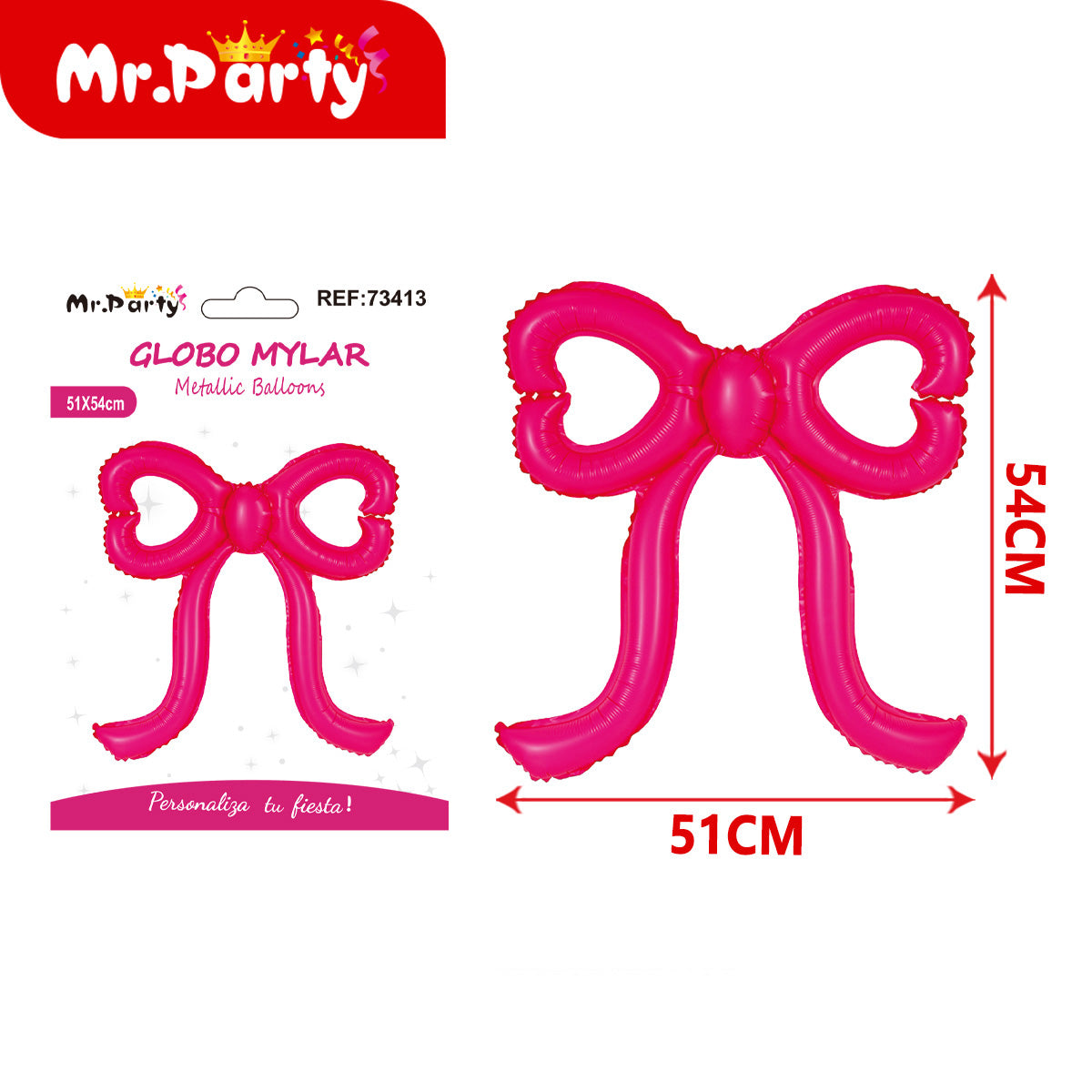 🎀 Globo Mylar Moño Metálico Gigante | Decoración Elegante Mayoreo 12 pzas